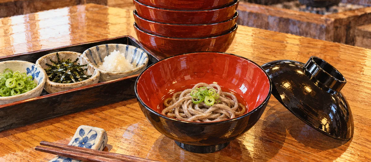 Enjoying wanko soba in Iwate — an illustrative dining scene