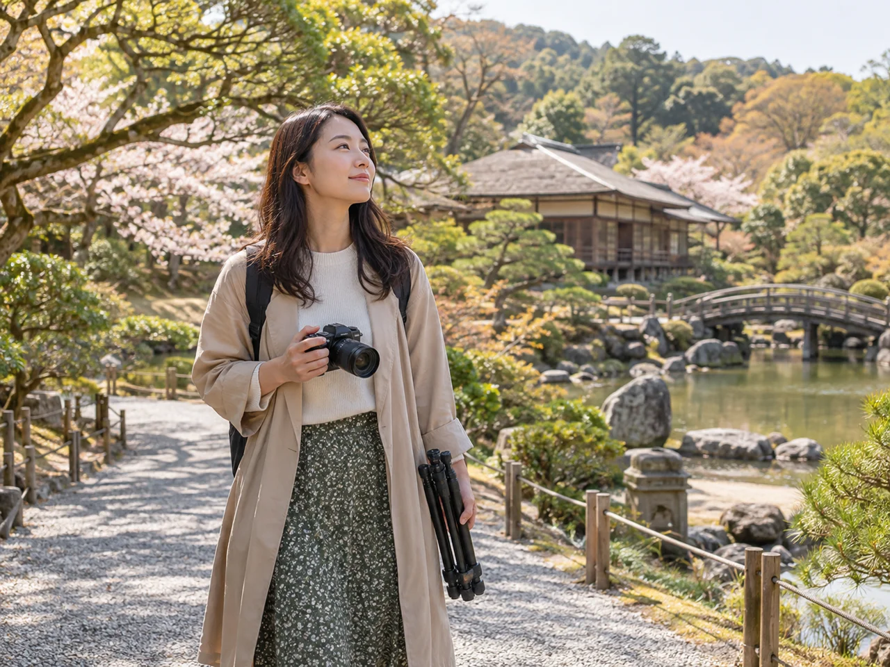 三脚は畳んで持ち運ぶ