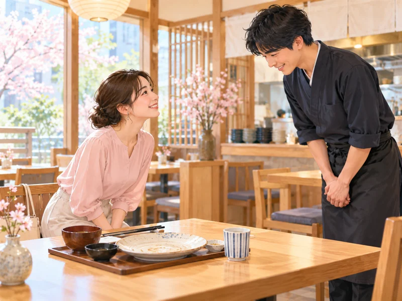 店員へ感謝を伝える